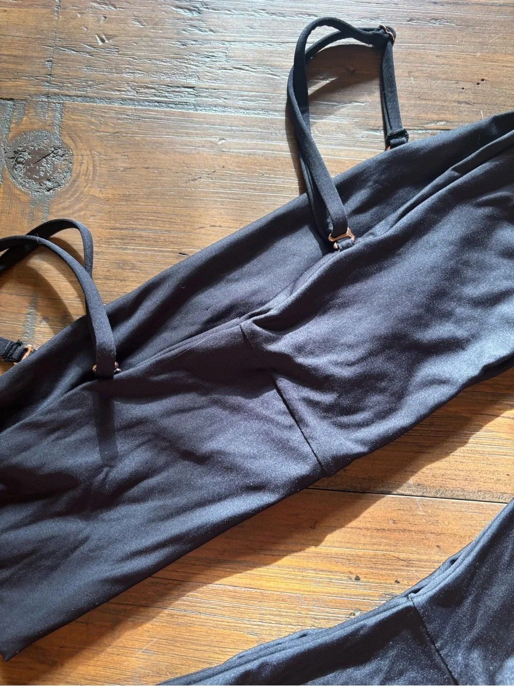 Frankie’s bikinis black embroidered bikini set